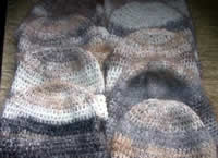 Angora Wool Throw - Round in white colours
